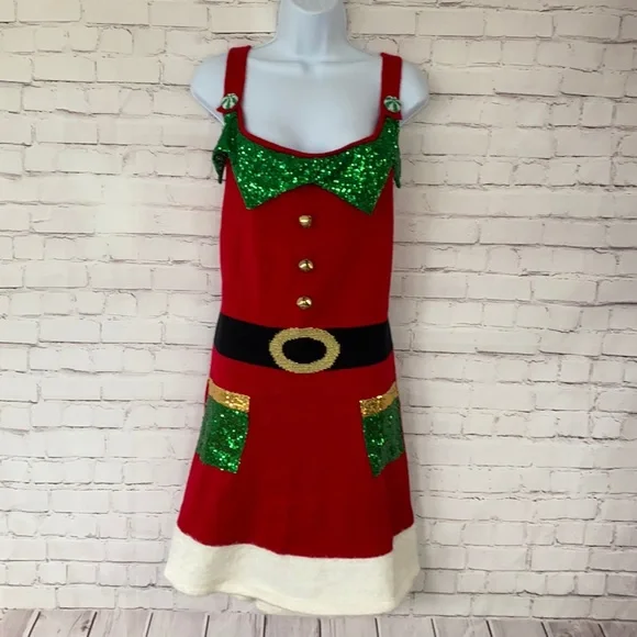 white christmas dresses Meowy Christmas Heidi Dress by Miss Lulo X-Large main image 1